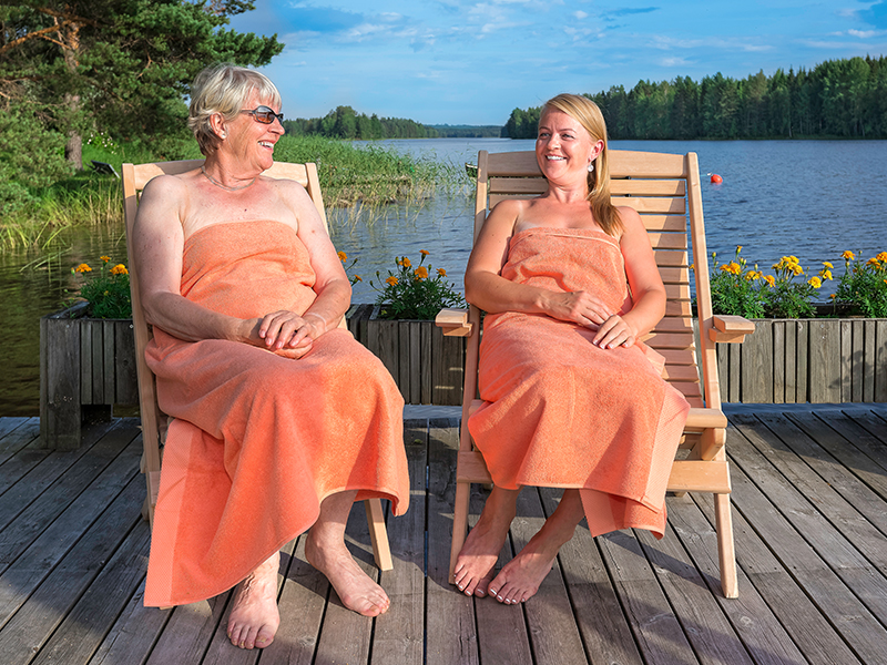 Wood Sauna Chairs Saunasella Oy